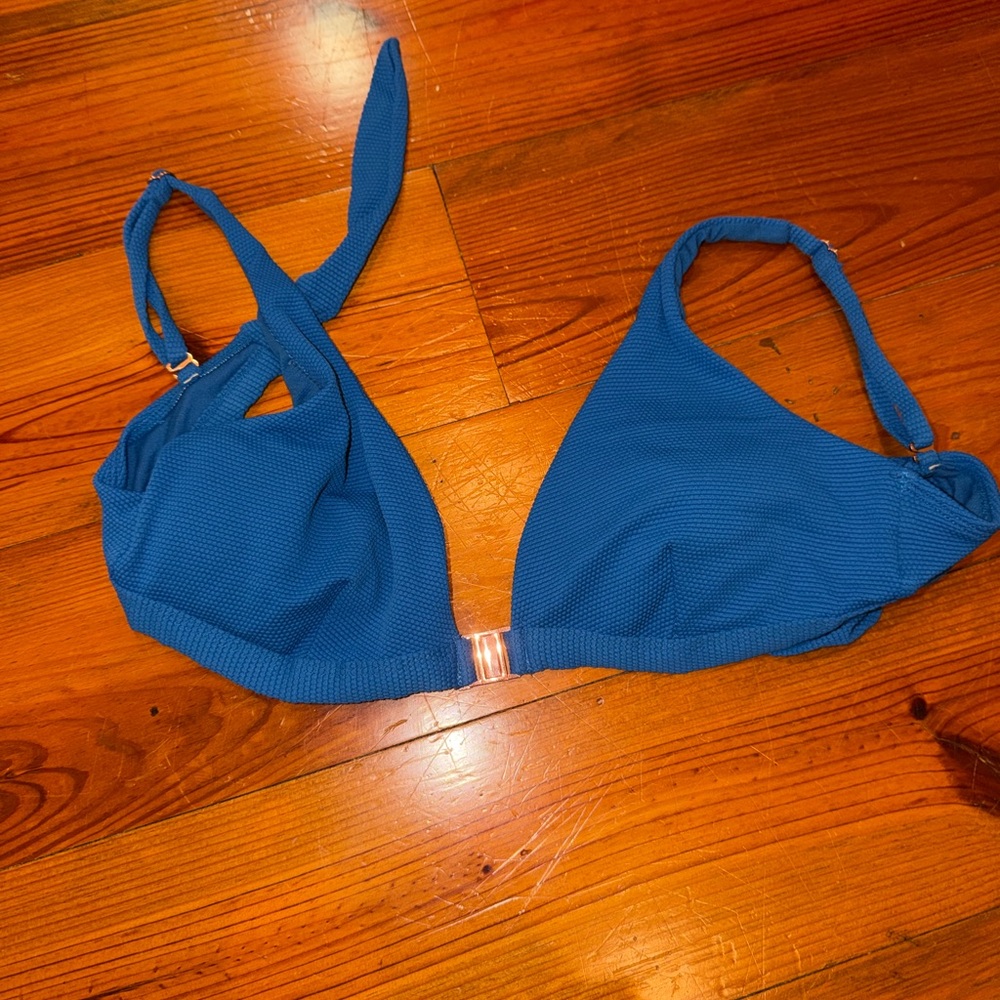 Blue bikini top